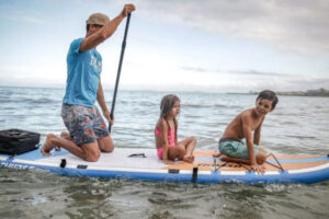 Fun on a thurso paddle board